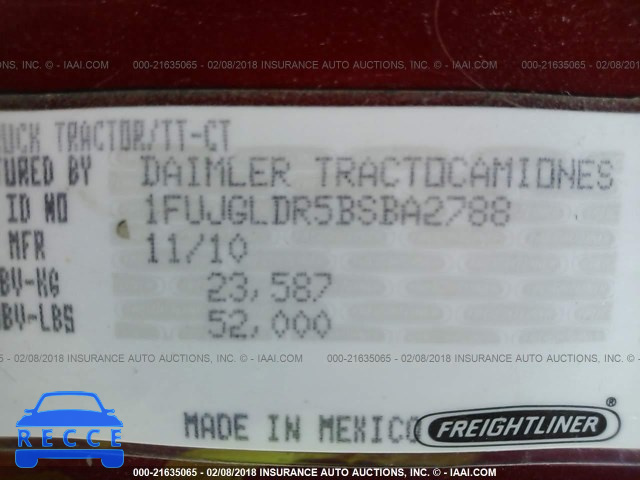 2011 FREIGHTLINER CASCADIA 125 1FUJGLDR5BSBA2788 image 9