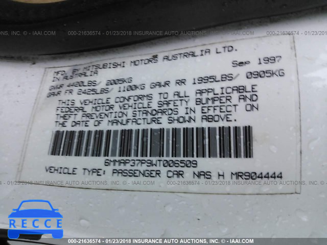 1998 MITSUBISHI DIAMANTE ES 6MMAP37P9WT006509 image 8