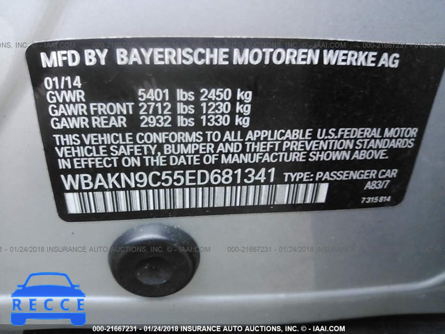 2014 BMW 550 I WBAKN9C55ED681341 image 8