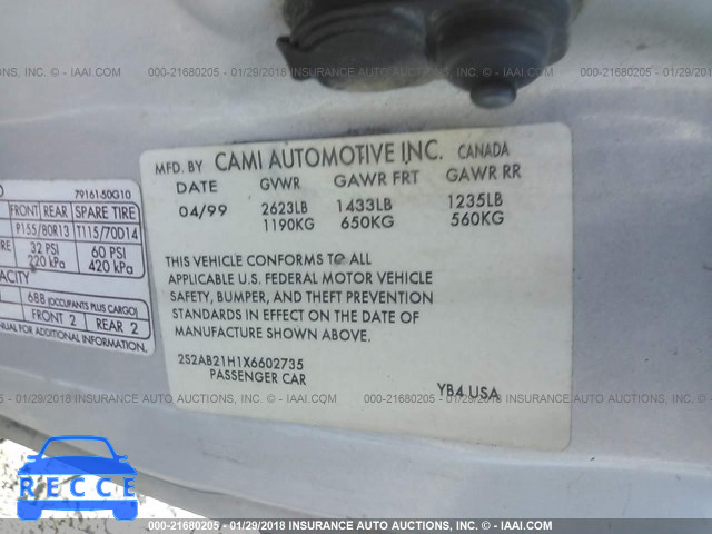 1999 SUZUKI SWIFT GA 2S2AB21H1X6602735 image 8