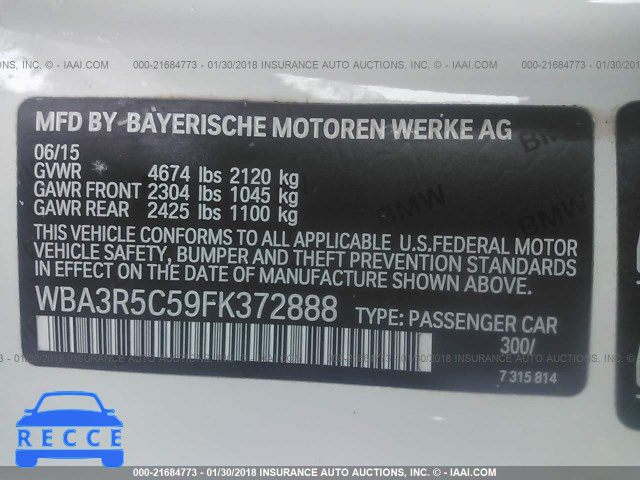 2015 BMW 435 XI WBA3R5C59FK372888 image 8
