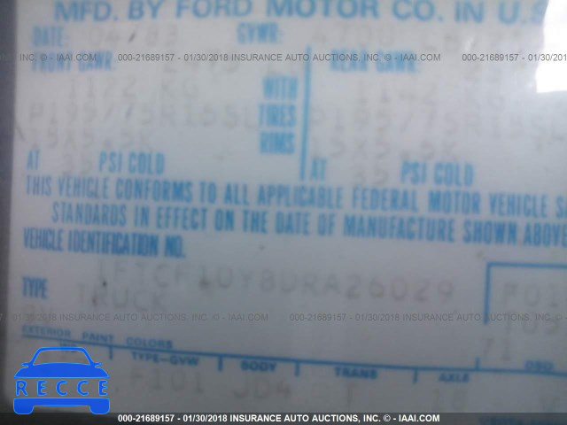 1983 FORD F100 1FTCF10Y8DRA26029 зображення 8