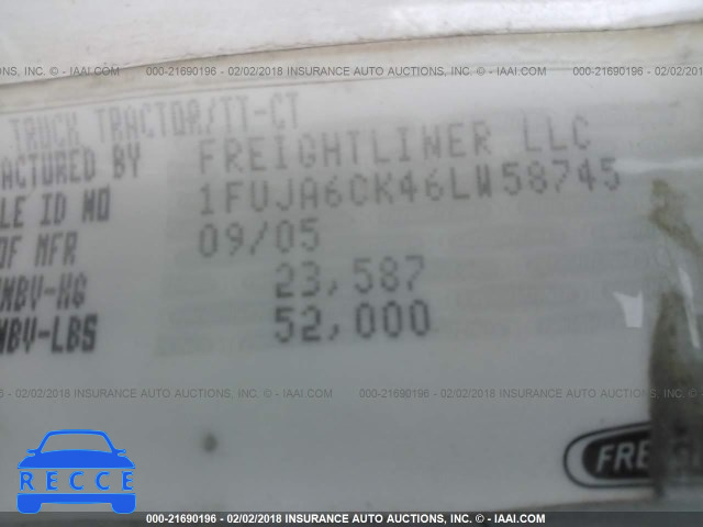 2006 FREIGHTLINER COLUMBIA COLUMBIA 1FUJA6CK46LW58745 зображення 9