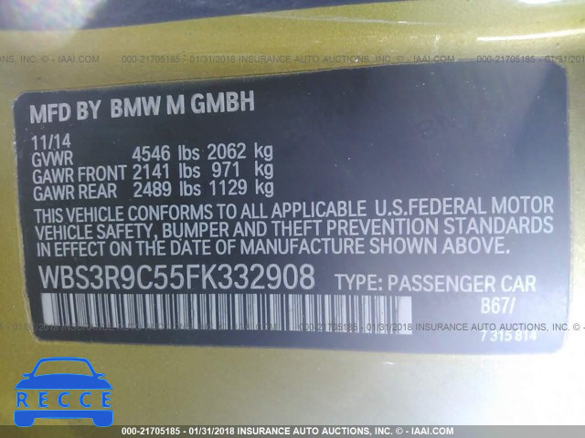 2015 BMW M4 WBS3R9C55FK332908 image 8