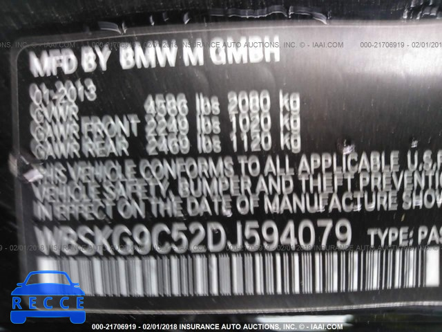2013 BMW M3 WBSKG9C52DJ594079 image 8
