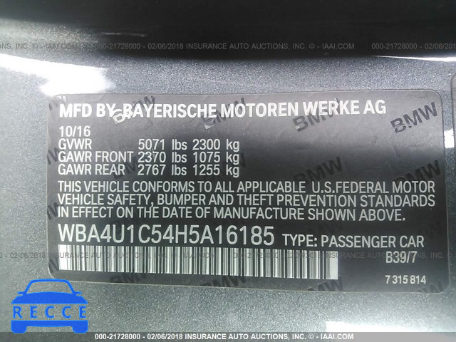 2017 BMW 440XI WBA4U1C54H5A16185 зображення 8