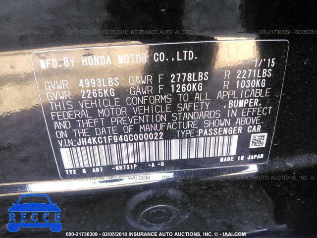 2016 ACURA RLX ADVANCE JH4KC1F94GC000022 Bild 8