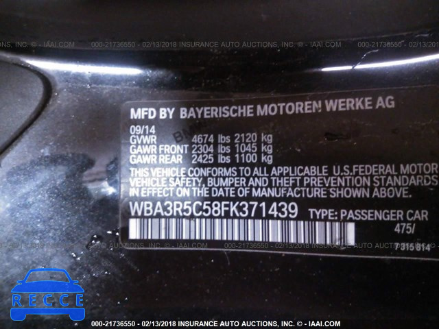2015 BMW 435 XI WBA3R5C58FK371439 image 8