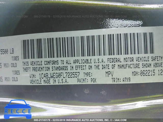 2015 JEEP WRANGLER UNLIMITE SAHARA 1C4BJWEG0FL722557 image 8