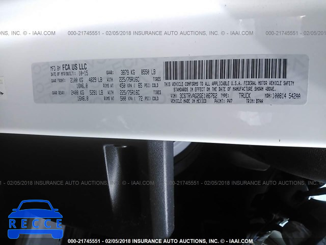 2016 RAM PROMASTER 1500 1500 STANDARD 3C6TRVAG2GE106762 image 8