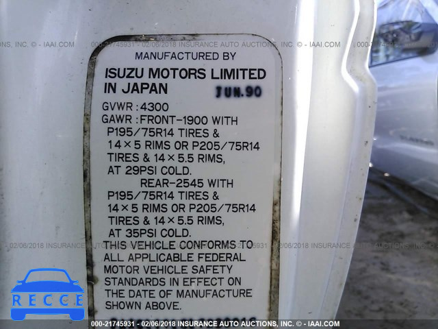 1990 ISUZU CONVENTIONAL SHORT BED JAACL11L8L7239916 image 8