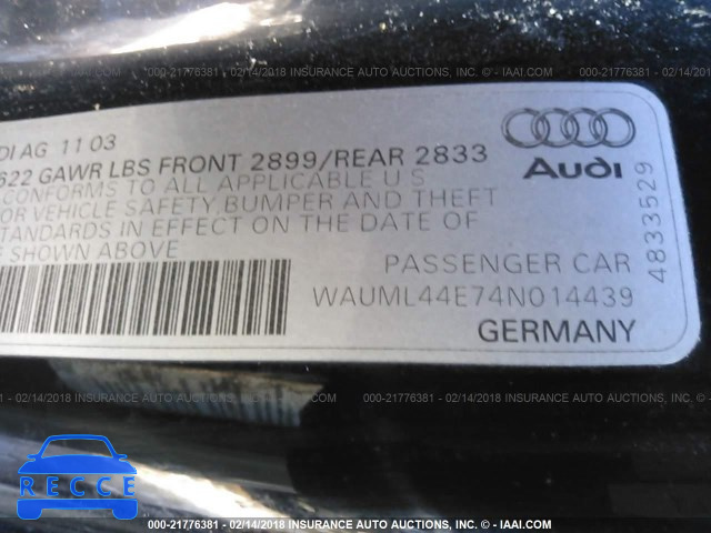 2004 AUDI A8 L QUATTRO WAUML44E74N014439 image 8