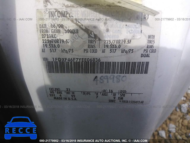 2000 FORD F450 SUPER DUTY 1FDXF46F7YEE06836 image 9