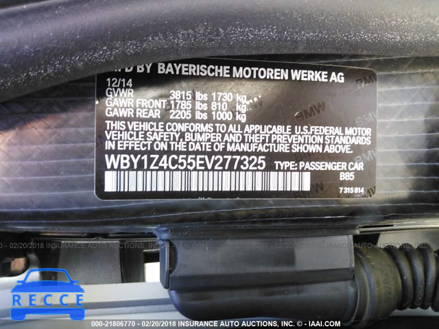 2014 BMW I3 REX WBY1Z4C55EV277325 зображення 8