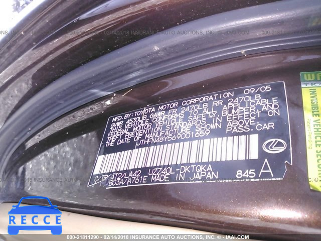 2006 LEXUS SC 430 JTHFN48Y569001659 Bild 8