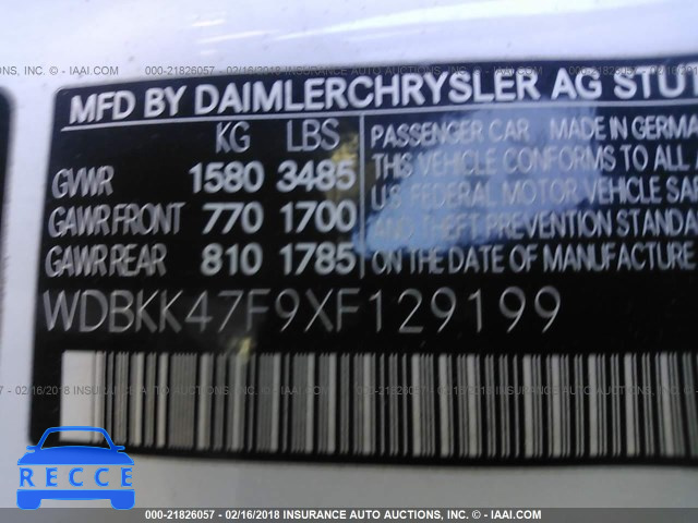1999 MERCEDES-BENZ SLK 230 KOMPRESSOR WDBKK47F9XF129199 image 8