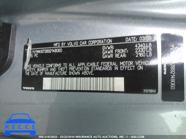 2009 VOLVO C30 T5 YV1MK672892148060 image 8