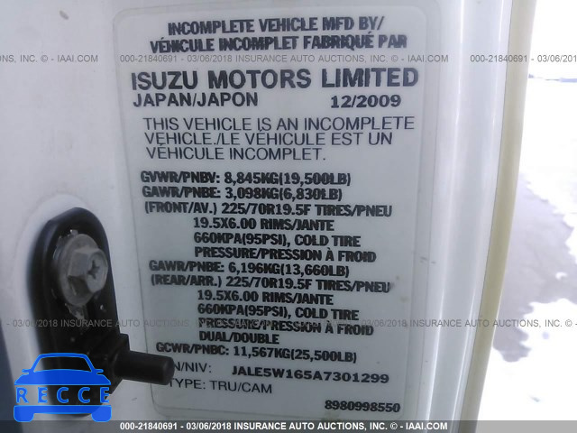 2010 ISUZU NRR JALE5W165A7301299 зображення 9