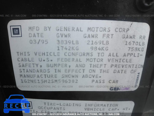 1995 PONTIAC GRAND AM SE 1G2NE15M2SM596382 image 8