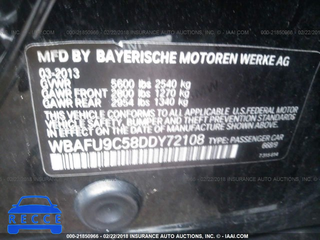 2013 BMW 550 XI WBAFU9C58DDY72108 зображення 8