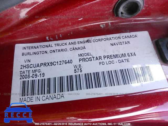 2009 INTERNATIONAL PROSTAR PREMIUM 2HSCUAPRX9C127640 зображення 9