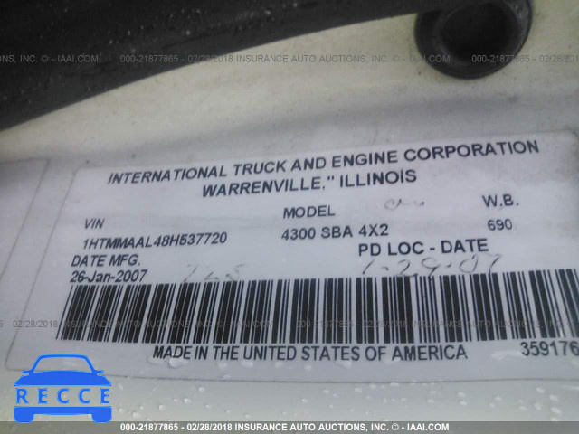 2008 INTERNATIONAL 4000 4300 1HTMMAAL48H537720 image 9