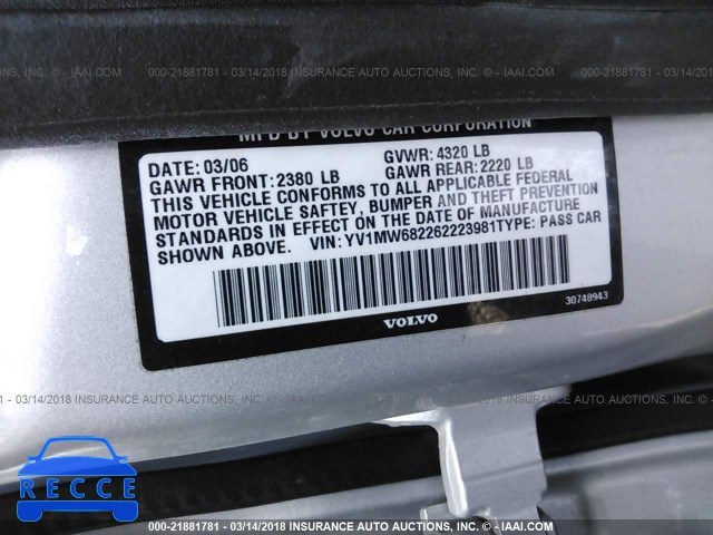 2006 VOLVO V50 T5 YV1MW682262223981 image 8