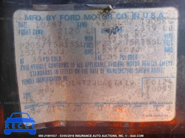 1988 FORD BRONCO II 1FMCU14T2JUA87319 image 8