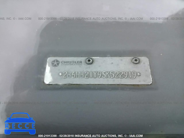 1995 DODGE RAM VAN B2500 2B6HB21Y9SK522919 image 8