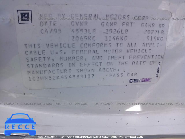 1995 OLDSMOBILE 88 ROYALE 1G3HN52K4S4833117 image 8