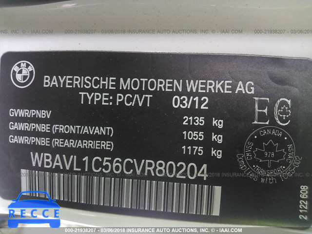 2012 BMW X1 XDRIVE28I WBAVL1C56CVR80204 image 8