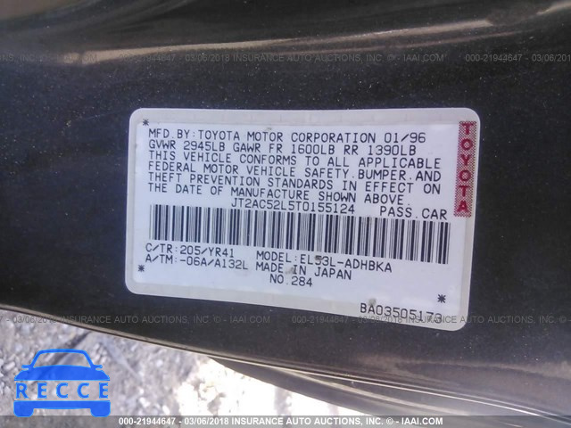 1996 TOYOTA TERCEL STD/DX JT2AC52L5T0155124 image 8