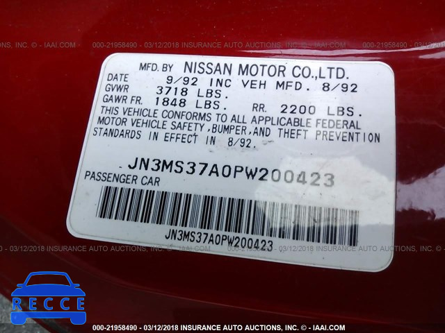 1993 NISSAN 240SX SE JN3MS37A0PW200423 image 8