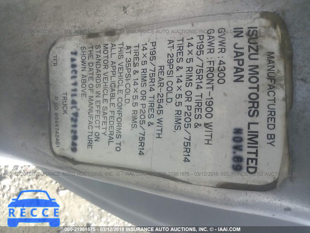 1990 ISUZU CONVENTIONAL SHORT BED JAACL11L4L7212549 Bild 6