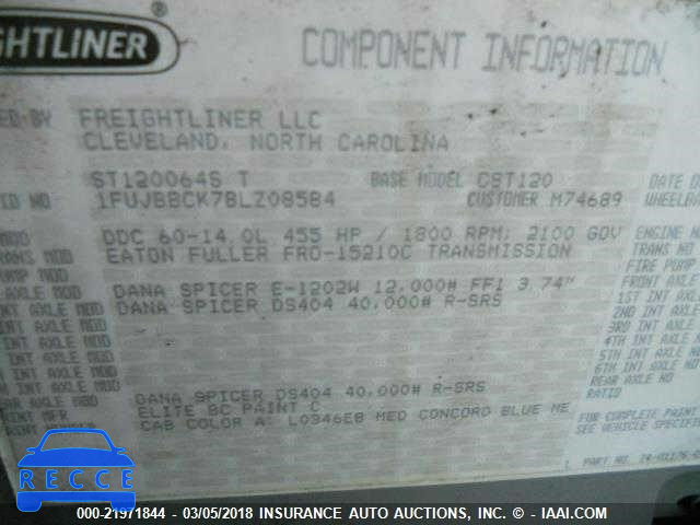 2008 FREIGHTLINER ST120 ST120 1FUJBBCK78LZ08584 image 9