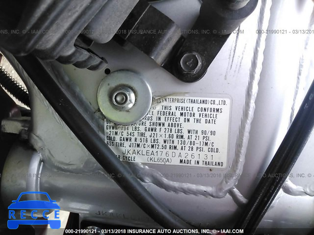 2006 KAWASAKI KL650 A JKAKLEA176DA26131 image 9