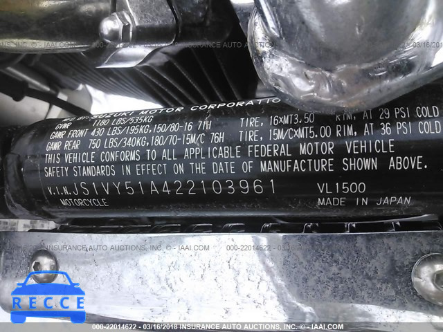2002 SUZUKI VL1500 JS1VY51A422103961 зображення 9