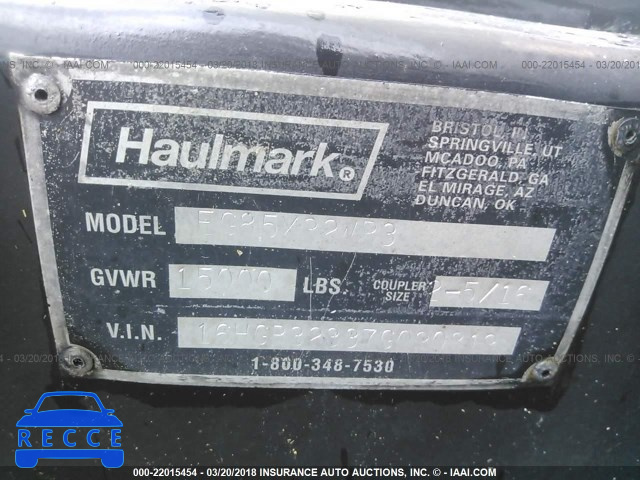 2007 HAUL MARK IND UTILITY 16HGB32337G090819 image 8