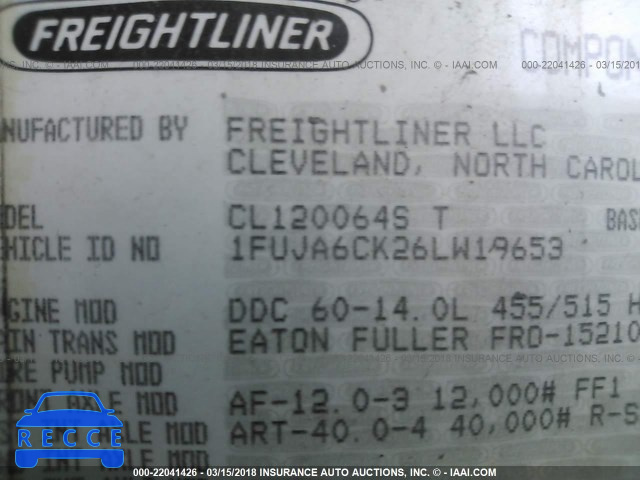 2006 FREIGHTLINER CONVENTIONAL COLUMBIA 1FUJA6CK26LW19653 image 9