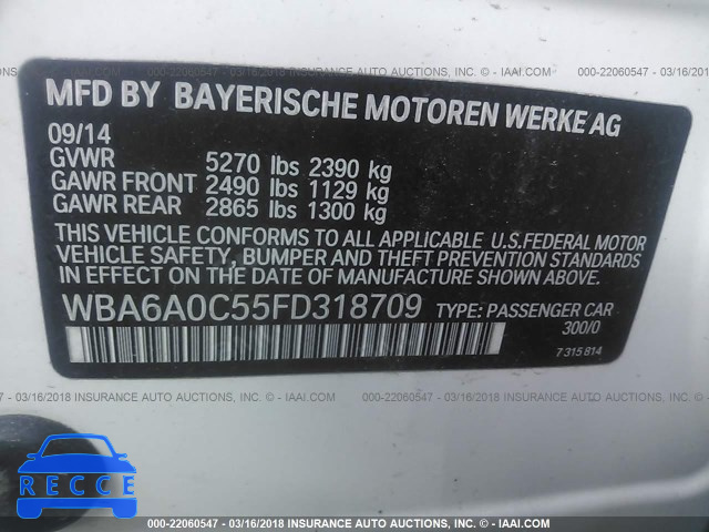 2015 BMW 640 I/GRAN COUPE WBA6A0C55FD318709 зображення 8