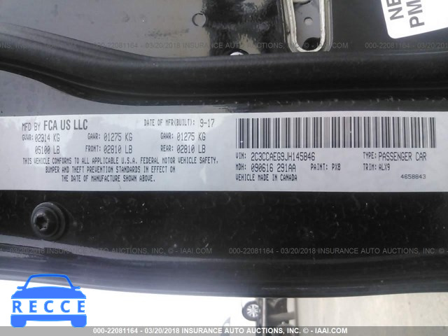 2018 CHRYSLER 300 LIMITED 2C3CCAEG9JH145846 image 8