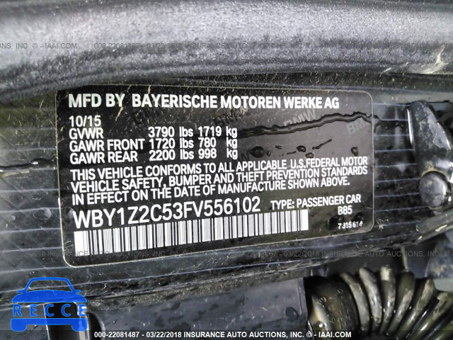 2015 BMW I3 BEV WBY1Z2C53FV556102 image 8