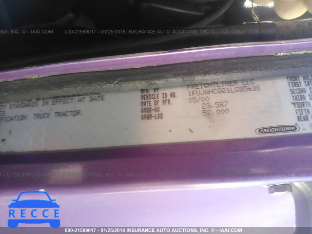 2001 FREIGHTLINER CONVENTIONAL FLD120 1FUJAHCG21LG85638 image 9