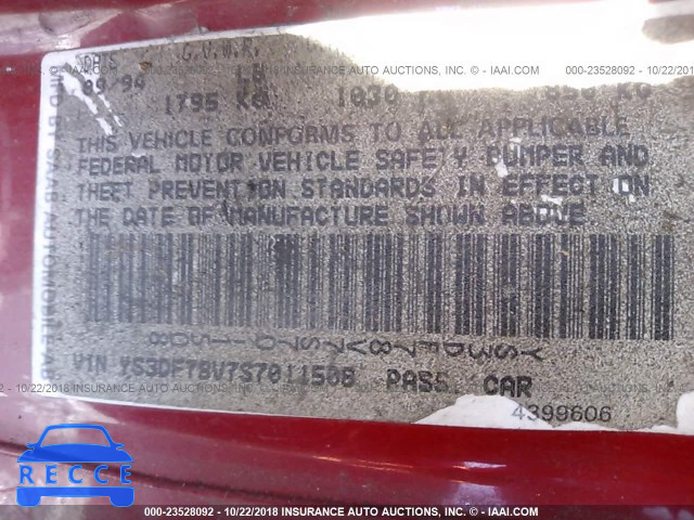 1995 SAAB 900 SE YS3DF78V7S7011508 image 8
