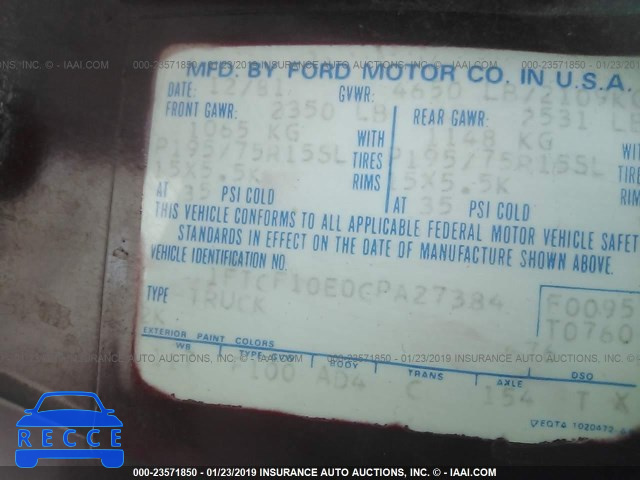 1982 FORD F100 1FTCF10E0CPA27384 Bild 8