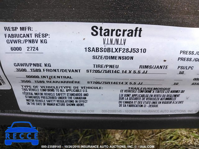 2015 STARCRAFT OTHER 1SABS0BLXF28J5310 зображення 8