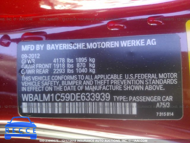 2013 BMW Z4 SDRIVE35IS WBALM1C59DE633939 зображення 8