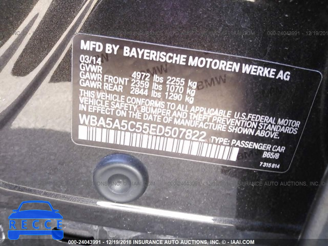 2014 BMW 528 I WBA5A5C55ED507822 image 8