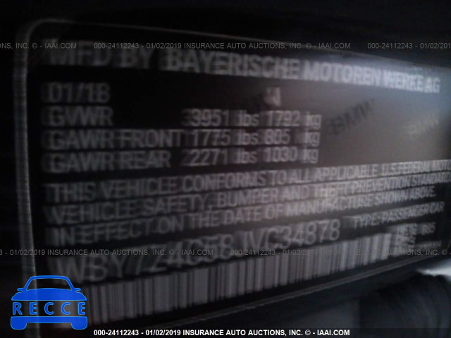 2018 BMW I3 REX WBY7Z4C58JVC34878 image 8