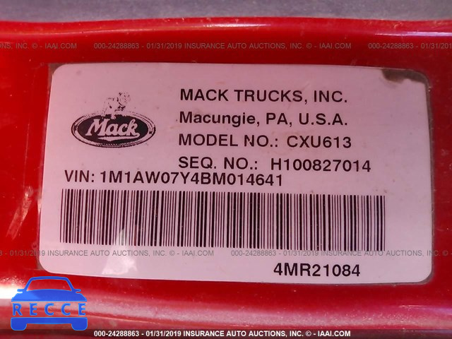 2011 MACK CXU613 CXU600 1M1AW07Y4BM014641 Bild 8